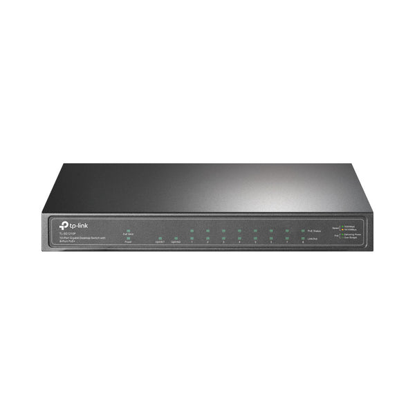 TP-LINK 8-PORT GBE POE+, 1SFP, 1GBE GBIT DT SWITCH - NET-TL-SG1210P
