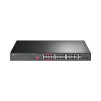 TP-LINK 24-PORT ADV FE POE+ 2P GBE UTP/SFP, 2P GBE - NET-TL-SL1226P