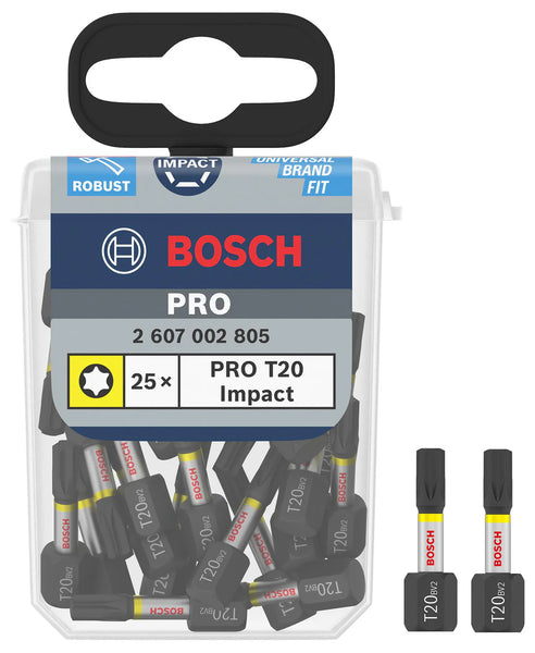 Bosch - Screwdriver Bit Impact T25 25mm 25pc - 2607002806