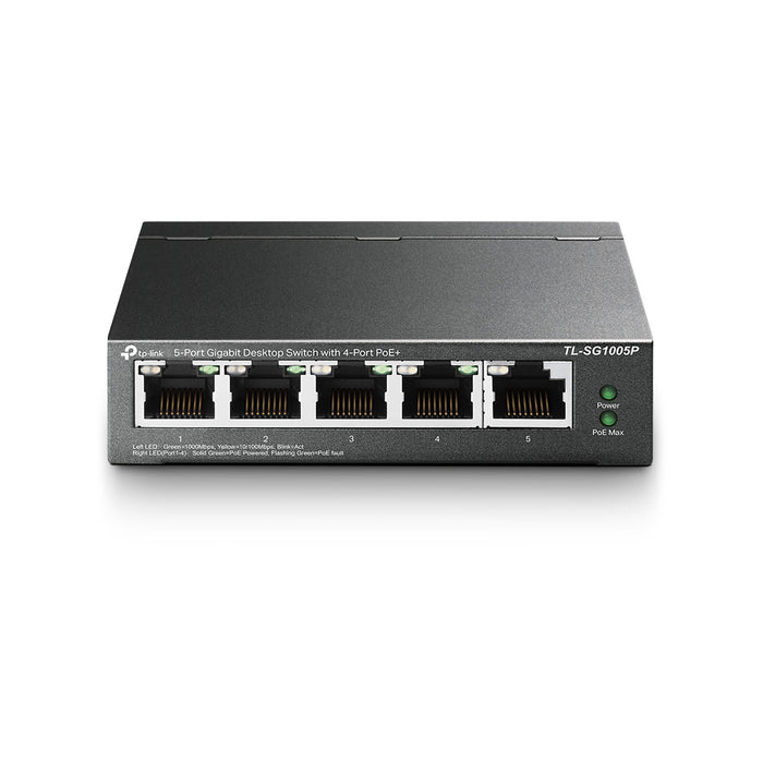 TP-LINK 5 PORT GIGABIT UNMANAGED DESKTOP POE SWITCH,TL-SG1005P
