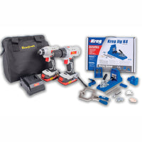 Tork Craft Drill & Impact Driver Twin Pack w/ Kreg Jig K4 - TC20002 Combo Kit