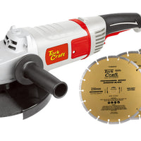 Tork Craft Angle Grinder TCAG0230 with Diamond Blades - Professional Cutting Tool for sale at chavda.com