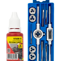 12PC TAP & DIE SET NR SET 12 C/W SCREW LOCK LOW STRENGTH TCTL030-10
