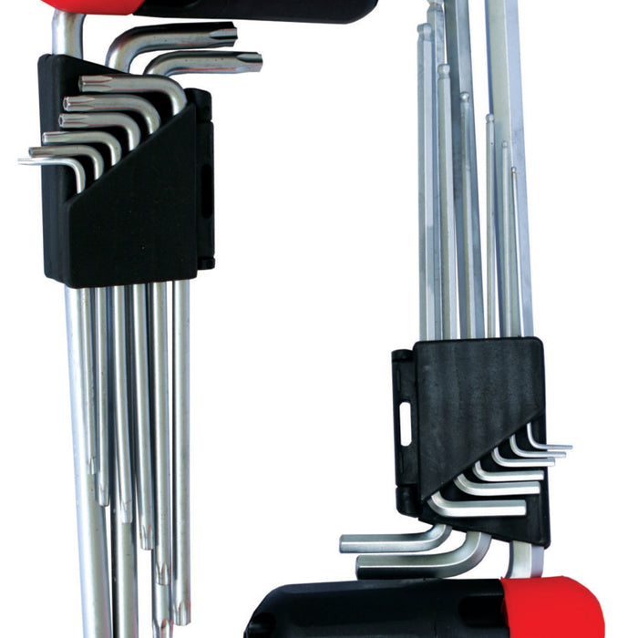 9PC ALLEN KEY SET INTERC. HANDLE BALL POINT NT2125 C/W TORX NT2126
