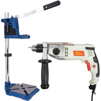 Tork Craft Impact Drill 13mm TCID1100 with Drill Stand TC04700 | Power Tool Combo Set