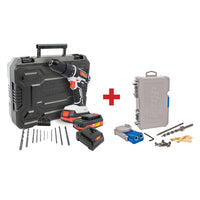 Tonk Craft TC20030 Drill Driver Kit with Pocket Hole Jig. Cordless Power Tool Set. Includes Drill, Battery, Case, Jig, and Accessories