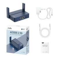 Cudy AX3000 2.5G Wi-Fi 6 Mini VPN Travel Router - Navy Blue-TR3000