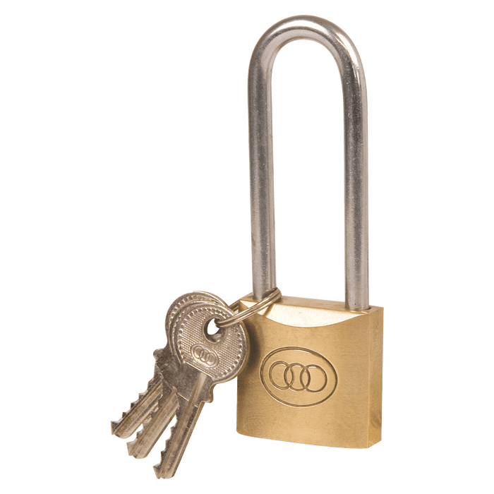 Tri Circle Padlock Brass Box Long Shckl 38 Mm 264 L Trc0095