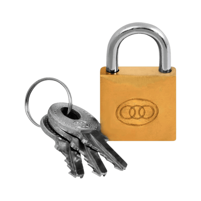Tri Circle Padlock Brass Prepack 25 Mm 262 Trc2210