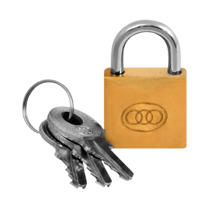 Tri Circle Padlock Brass Prepack 38 Mm 264 Trc2220