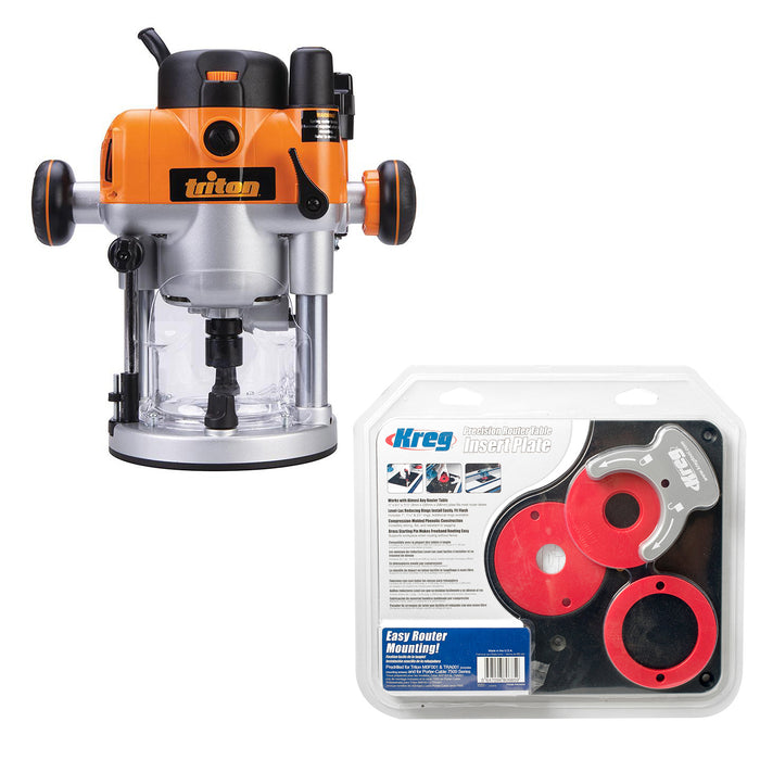 Triton Triton Router Tra001 With Kreg Router Table Inset Plate Prs4034 Kit Trikit003