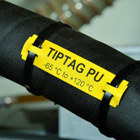 TIPTAG High Temp 11x65mm Yellow Cable Tag -65°C to +120°C HellermannTyton - Chavda.com
