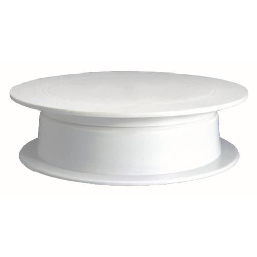 White Cake Turntable - 300mm Icing Turntable - Plastic Rotating Cake Stand for Decorating - Chavda.com