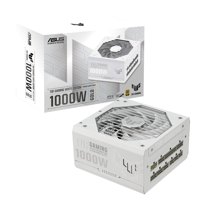 Asus TUF Gaming 1000W 80 PLUS Gold ATX Modular Power Supply - White-TUF-GAMING-1000G-WHITE
