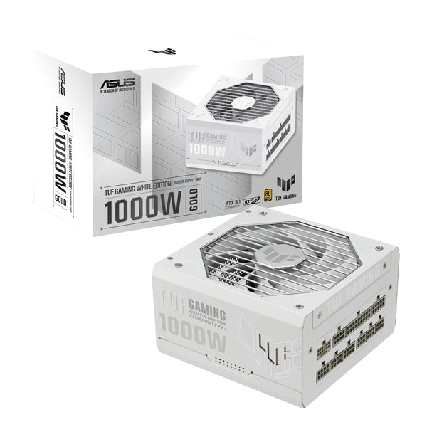 Asus TUF Gaming 1000W 80 PLUS Gold ATX Modular Power Supply - White-TUF-GAMING-1000G-WHITE