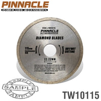 Pinnacle Diamond Blade Cont.Rim 115 X22.22 Mm Pinnacle Tw10115