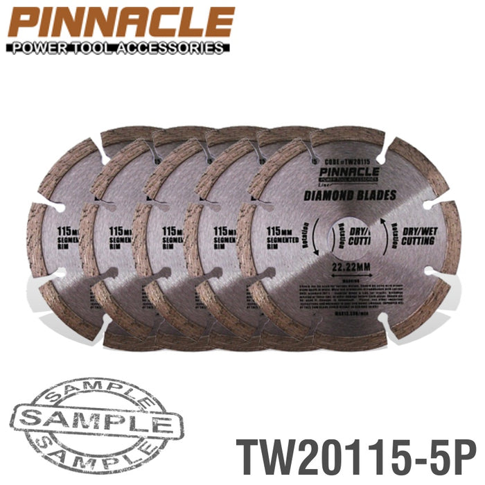 Pinnacle Diamond Blade Seg 115 Mm Pinnacle ( 5 Pack ) Tw20115 5 P
