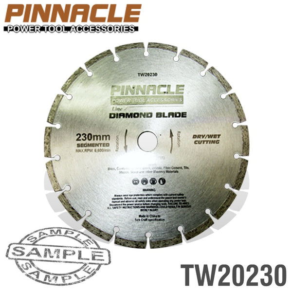 Pinnacle Diamond Blade Segmented 230 Mm Pinnacle Brand Tw20230