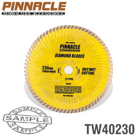 Pinnacle Diamond Blade Turbo Wave 230 Mm X 22.22 Pinnacle Tw40230