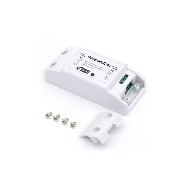 HellermannTyton Smart Wi-Fi Relay 10A: Wireless Remote Control, Smart Home Automation, IoT Device, RoHS Compliant, AC 90-250V
