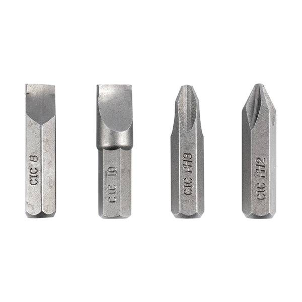 IMPACT DRIVER INSERT BITS 4PC 5/16' PH2/PH3/SL8MM/SL10MM