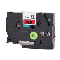 HellermannTyton : Brother TZ Label Tape 9mm x 8.0M  on Red - (TZ421)