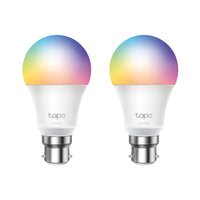 TP-LINK TAPO SMART WIFI LIGHT BULB-MULTICOLOUR-2PK - NET-TAPO-L530B-2PK
