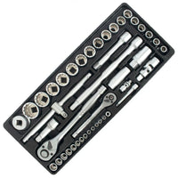 TorkCraft Red Mechanics Tool Box 172-Piece Set Open, Wrenches, Sockets, Pliers 