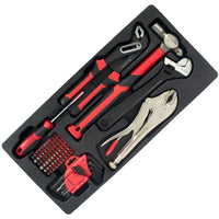 TorkCraft Red Mechanics Tool Box 172-Piece Set Open, Wrenches, Sockets, Pliers 