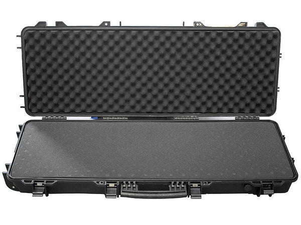 PLASTIC CASE 1040 X 350 X 130MM OD WITH FOAM BLACK RIFLE CASE WATER &