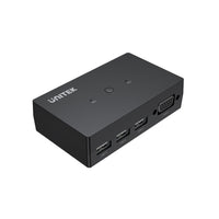 UNITEK U-8709ABK 2-IN, 1-OUT VGA KVM SWITCH WITH 3X USB - KVM-VGA-USB-2PORT-U