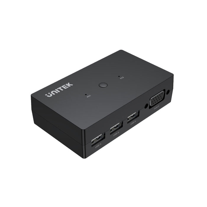 UNITEK U-8709ABK 2-IN, 1-OUT VGA KVM SWITCH WITH 3X USB - KVM-VGA-USB-2PORT-U