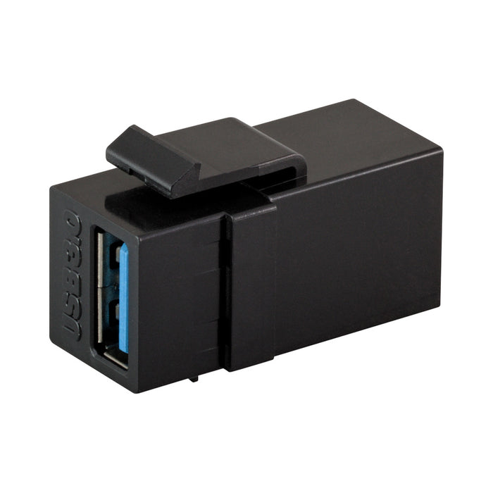 USB3.0 FEMALE KEYSTONE ADAPTER BLACK - NET-KTE-U3F-B