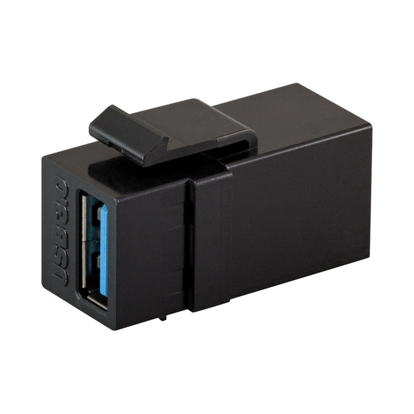 USB3.0 FEMALE KEYSTONE ADAPTER BLACK - NET-KTE-U3F-B