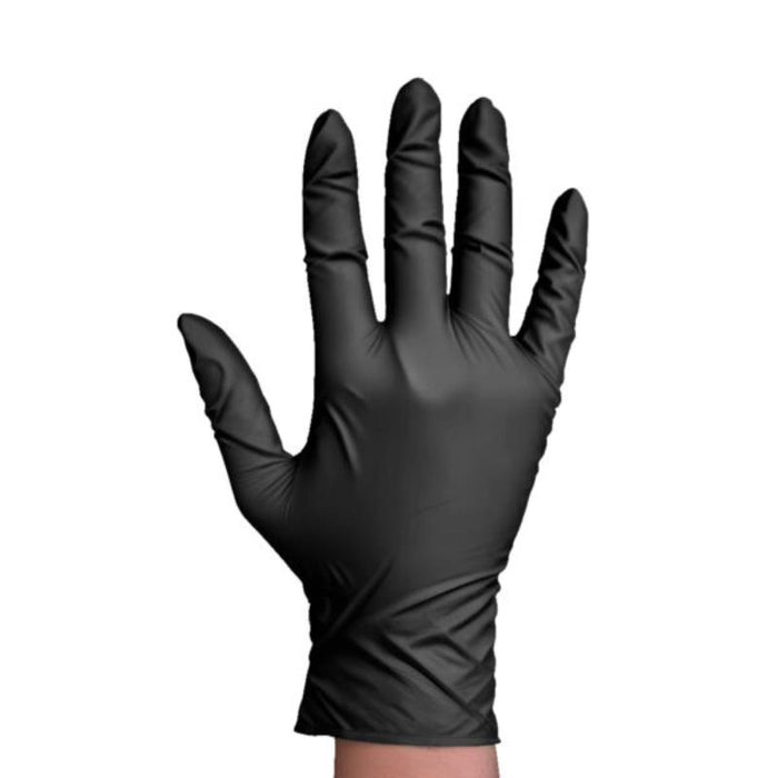 Black Nitrile Disposable Gloves - Medium Size, Powder-Free - Pack of 100 | Exam, Cleaning, Medical, Industrial Use