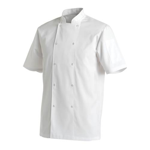 Chef Jacket: White Short Sleeve Uniform for Restaurant Kitchen | Chef Coat