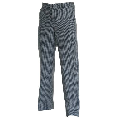 CHEF EQUIP Chefs Uniform - Trousers Blue Check - Medium - UNI1032