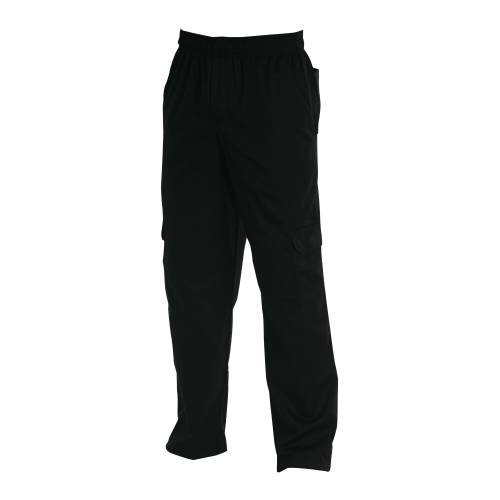 CHEF EQUIP Chefs Uniform - Cargo' Black - Xxx Large - UNI2036