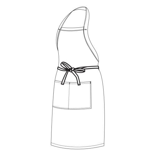 CHEF EQUIP Chefs Uniform - Full Bib White Apron - UNI4019