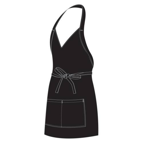 CHEF EQUIP Chefs Uniform - Tuxedo Apron - Black - UNI4031