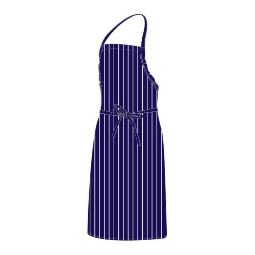 CHEF EQUIP Chefs Uniform - Bib Apron - Black Pin Stripe - UNI4038