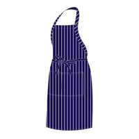 CHEF EQUIP Chefs Uniform - Bib Apron - Black Chalk Stripe - UNI4039