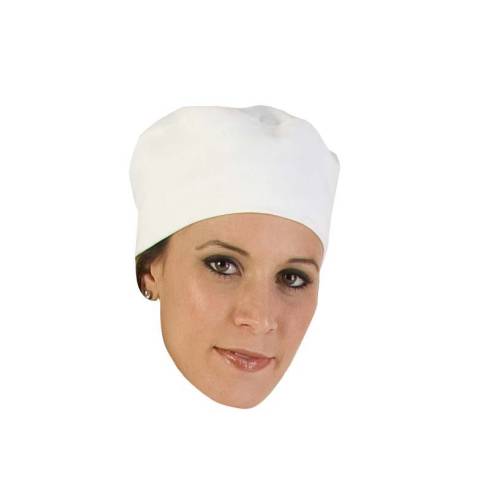 CHEF EQUIP Chefs Uniform - White Poly Cotton Beanie - UNI5014