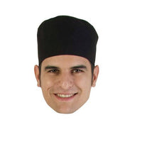 CHEF EQUIP Chefs Uniform - Black Poly Cotton Beanie - UNI5015
