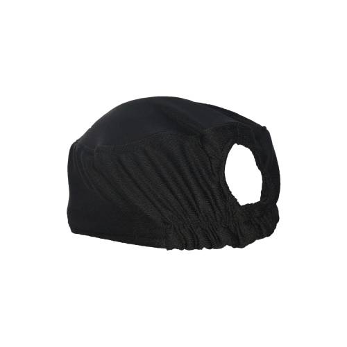CHEF EQUIP Chefs Uniform - Chefs Ezi Breathe Hat (Black) With Internal Sweat Band And Elastic Back - UNI5019