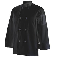 CHEF EQUIP Chef Jacket Black XXX Large Long Sleeve Double Breasted Uniform UNI7016