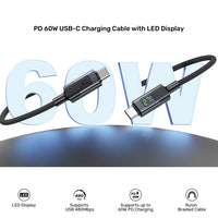 UNITEK 1M USB2.0 60W CM/CM BLK(C14158ABK01) - CAB-USB2.0-CM-1M