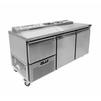 BCE Underbar With Pizza Top 2 And Half Door - Solid Door - 750Mm - UPS7018-R02