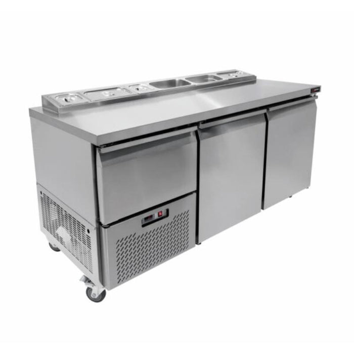 BCE Underbar With Pizza Top 2 And Half Door - Solid Door - 750Mm - UPS7018-R02