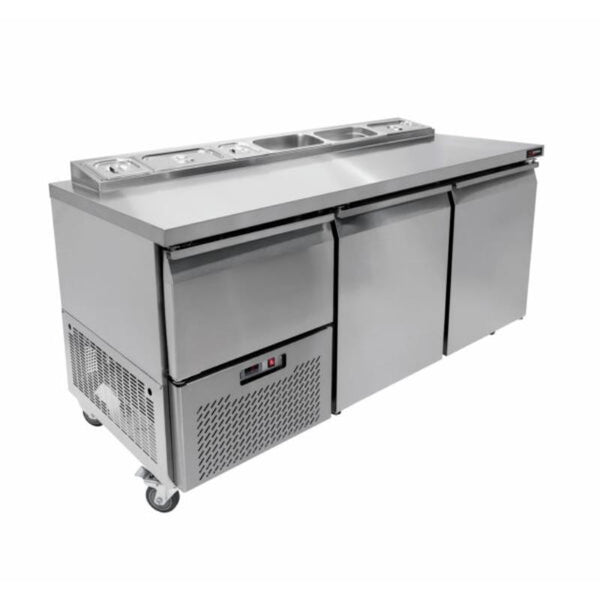 BCE Underbar With Pizza Top 2 And Half Door - Solid Door - 750Mm - UPS7018-R02